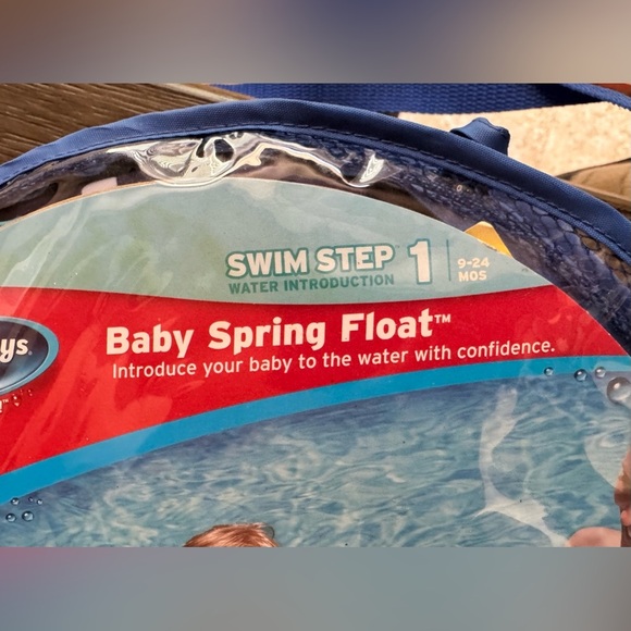 SwimWays Baby Spring Float, Blue and Green Baby Pool Float - Picture 6 of 6